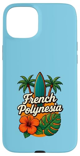 Französisch-Polynesien Moorea Bora Bora Tahiti Hibiscus Surf Tee Hülle für iPhone 15 Plus von Therapy Designs