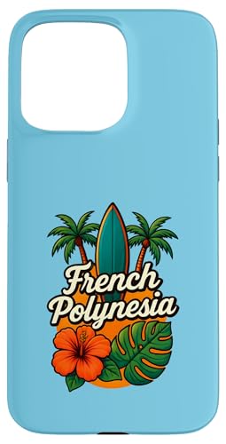Französisch-Polynesien Moorea Bora Bora Tahiti Hibiscus Surf Tee Hülle für iPhone 15 Pro Max von Therapy Designs