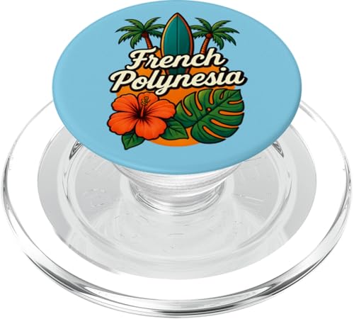 Französisch-Polynesien Moorea Bora Bora Tahiti Hibiscus Surf Tee PopSockets PopGrip für MagSafe Französisch-Polynesien Moorea Bora Bora Tahiti Hibiscus Surf Tee PopSockets PopGrip für MagSafe von Therapy Designs