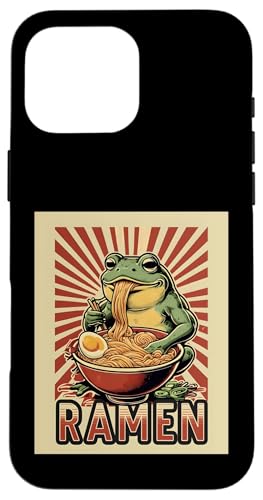 Frosch isst Ramen Nudeln Vintage Stil Japanische Kunst Hülle für iPhone 16 Pro Max von Therapy Designs