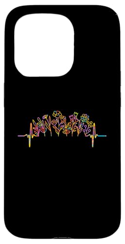Gartendesign mit Herzschlag und Regenbogenmotiv Hülle für iPhone 15 Pro von Therapy Designs