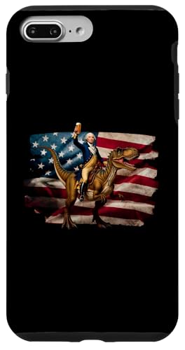 George Washington Riding A Dinosaurier Lustiges Design 4. Juli Hülle für iPhone 7 Plus/8 Plus von Therapy Designs