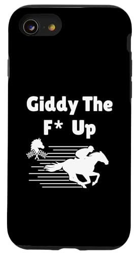 Giddy The F UP Lustiges Derby-Design mit Pferderennen Hülle für iPhone SE (2020) / 7 / 8 von Therapy Designs