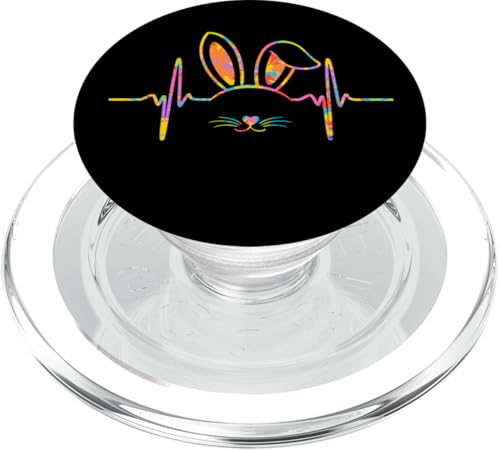 Hasenkopf Herzschlag Süßes Oster-Design PopSockets PopGrip für MagSafe Hasenkopf Herzschlag Süßes Oster-Design PopSockets PopGrip für MagSafe von Therapy Designs