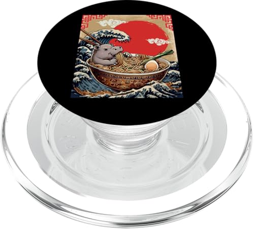 Hippo Eating Ramen Nudeln Vintage Stil Japanisches Kunstdesign PopSockets PopGrip für MagSafe Hippo Eating Ramen Nudeln Vintage Stil Japanisches Kunstdesign PopSockets PopGrip für MagSafe von Therapy Designs