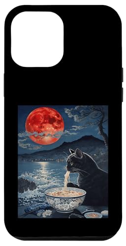 Katze frisst Ramen Nudeln Vintage Stil Japanisches Kunstdesign Hülle für iPhone 12 Pro Max von Therapy Designs