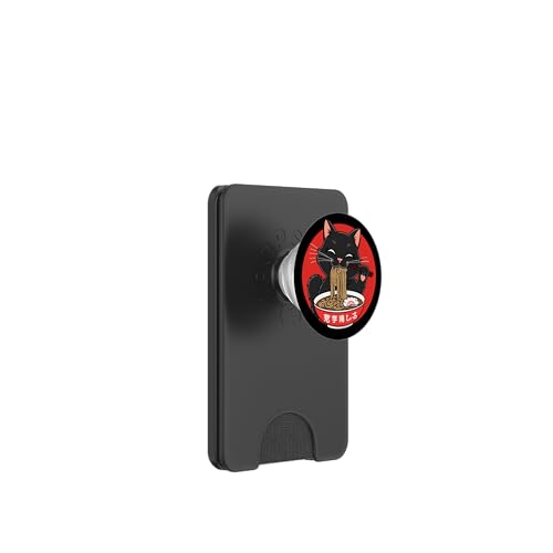 Katze frisst Ramen Nudeln Vintage Stil Japanisches Kunstdesign PopSockets PopWallet für MagSafe Katze frisst Ramen Nudeln Vintage Stil Japanisches Kunstdesign PopSockets PopWallet für MagSafe von Therapy Designs