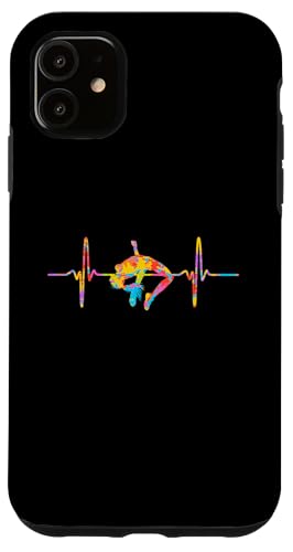 Leichtathletik-Design mit Heartbeat-Hochsprung Hülle für iPhone 11 von Therapy Designs