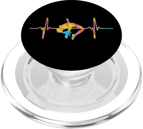 Leichtathletik-Design mit Heartbeat-Hochsprung PopSockets PopGrip für MagSafe Leichtathletik-Design mit Heartbeat-Hochsprung PopSockets PopGrip für MagSafe von Therapy Designs