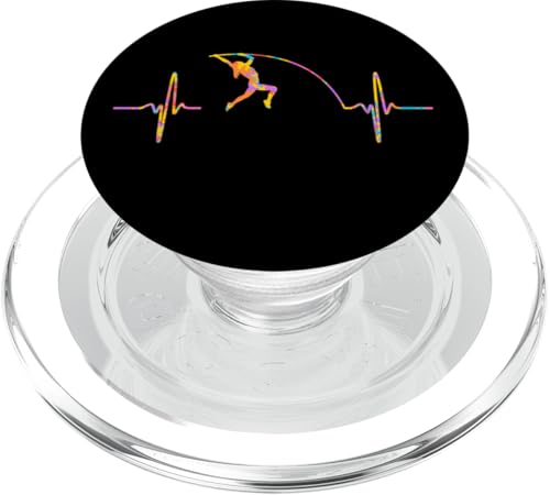 Leichtathletikdesign mit Stabhochsprung und Herzschlag PopSockets PopGrip für MagSafe Leichtathletikdesign mit Stabhochsprung und Herzschlag PopSockets PopGrip für MagSafe von Therapy Designs