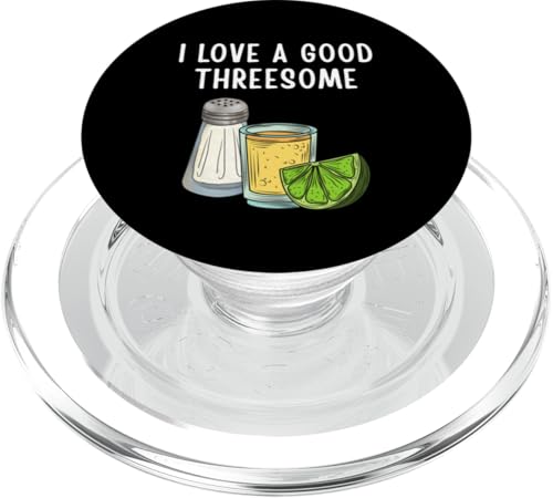 Lustiges Tequila-Design mit Aufschrift "I love A Good Threes", Limettengrün und Salz PopSockets PopGrip für MagSafe Lustiges Tequila-Design mit Aufschrift "I love A Good Threes", Limettengrün und Salz PopSockets PopGrip für MagSafe von Therapy Designs