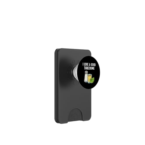Lustiges Tequila-Design mit Aufschrift "I love A Good Threes", Limettengrün und Salz PopSockets PopWallet für MagSafe Lustiges Tequila-Design mit Aufschrift "I love A Good Threes", Limettengrün und Salz PopSockets PopWallet für MagSafe von Therapy Designs