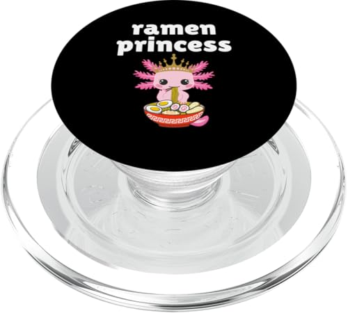 Ramen Princess Funny Ramen Nudel und Axolotl Design PopSockets PopGrip für MagSafe Ramen Princess Funny Ramen Nudel und Axolotl Design PopSockets PopGrip für MagSafe von Therapy Designs