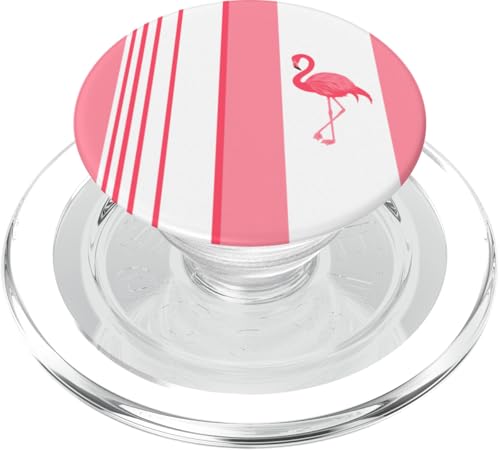 Rosa und Weiß Flamingo Tropisches Strandhaus Home Decor PopSockets PopGrip für MagSafe von Therapy Designs