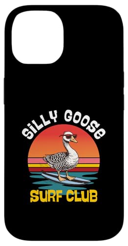 Silly Goose Surf Club Lustiges Retro-Surf-Design Hülle für iPhone 14 von Therapy Designs