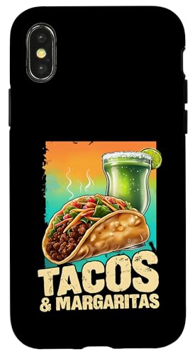 Tacos und Margaritas Mexikanisches und hispanisches Lebensmittelliebhaber-Design Hülle für iPhone X/XS von Therapy Designs