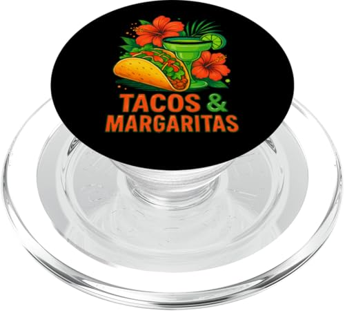 Tacos und Margaritas mit tropischen Hibiskusblüten PopSockets PopGrip für MagSafe Tacos und Margaritas mit tropischen Hibiskusblüten PopSockets PopGrip für MagSafe von Therapy Designs