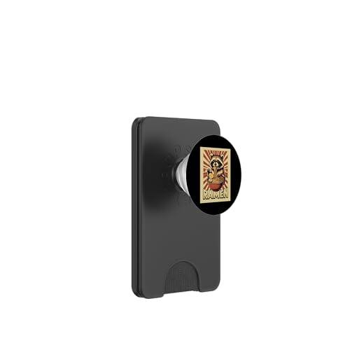 Waschbär isst Ramen Nudeln Vintage Stil Japanische Kunst PopSockets PopWallet für MagSafe Waschbär isst Ramen Nudeln Vintage Stil Japanische Kunst PopSockets PopWallet für MagSafe von Therapy Designs