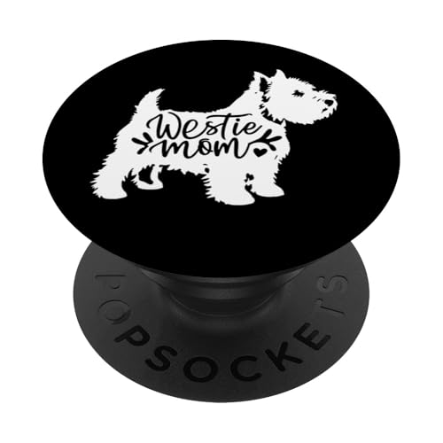 Westie Mom Damen West Highland White Terrier Lover Design PopSockets Klebender PopGrip von Therapy Designs