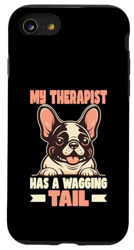 Französische Bulldogge Therapiediensthund Hülle für iPhone SE (2020) / 7 / 8 von Therapy Service Dog Owner