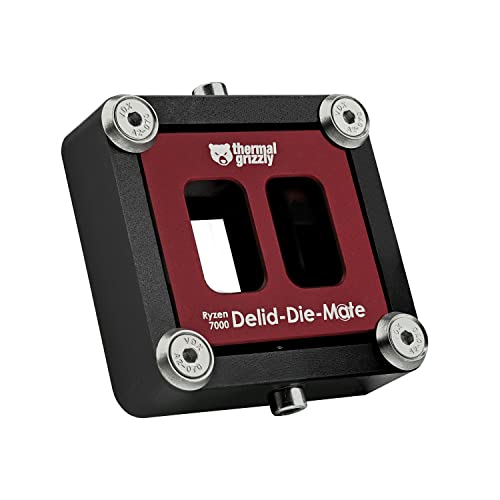 Thermal Grizzly - Delid-Die-Mate - AMD Ryzen 7000 CPU Delid-Tool - Werkzeug zum Entfernen des Prozessor-Heatspreaders - Delidding-Tool entwickelt von der8auer - Verbessert die Kühlung Thermal Grizzly - Delid-Die-Mate - AMD Ryzen 7000 CPU Delid-Tool - Werkzeug zum Entfernen des Prozessor-Heatspreaders - Delidding-Tool entwickelt von der8auer - Verbessert die Kühlung von Thermal Grizzly