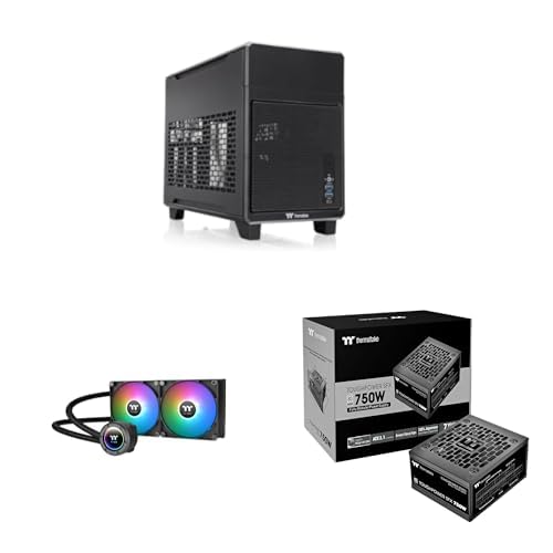 Bundle aus Thermaltake TR100 | Mini Tower | Super Compact | Black + Thermaltake TH280 V2 ARGB Sync CPU Liquid Cooler All-In-One + Thermaltake Toughpower SFX 750W | ATX 3.1 | 80Plus Platinum von Thermaltake