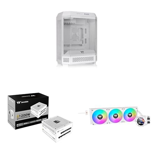 Bundle aus Thermaltake The Tower 600 Mid Tower Chassis | Snow + Toughpower GF3 1200W | PC-ATX-3.0-Netzteil | PCIe Gen 5.0 + TH420 V2 Ultra EX ARGB | All-In-One von Thermaltake