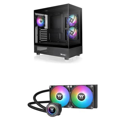 Bundle aus Thermaltake View 270 Plus TG ARGB | Mid Tower Chassis | Black + Thermaltake TH240 V2 ARGB Sync All-In-One Liquid Cooler, Schwarz von Thermaltake