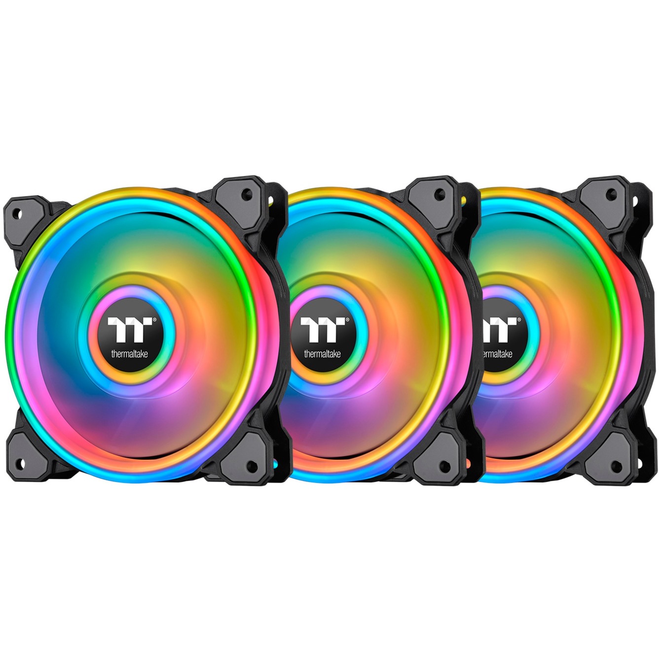 Riing Quad 12 RGB Radiator Fan TT Premium Edition 3 Pack, Gehäuselüfter von Thermaltake