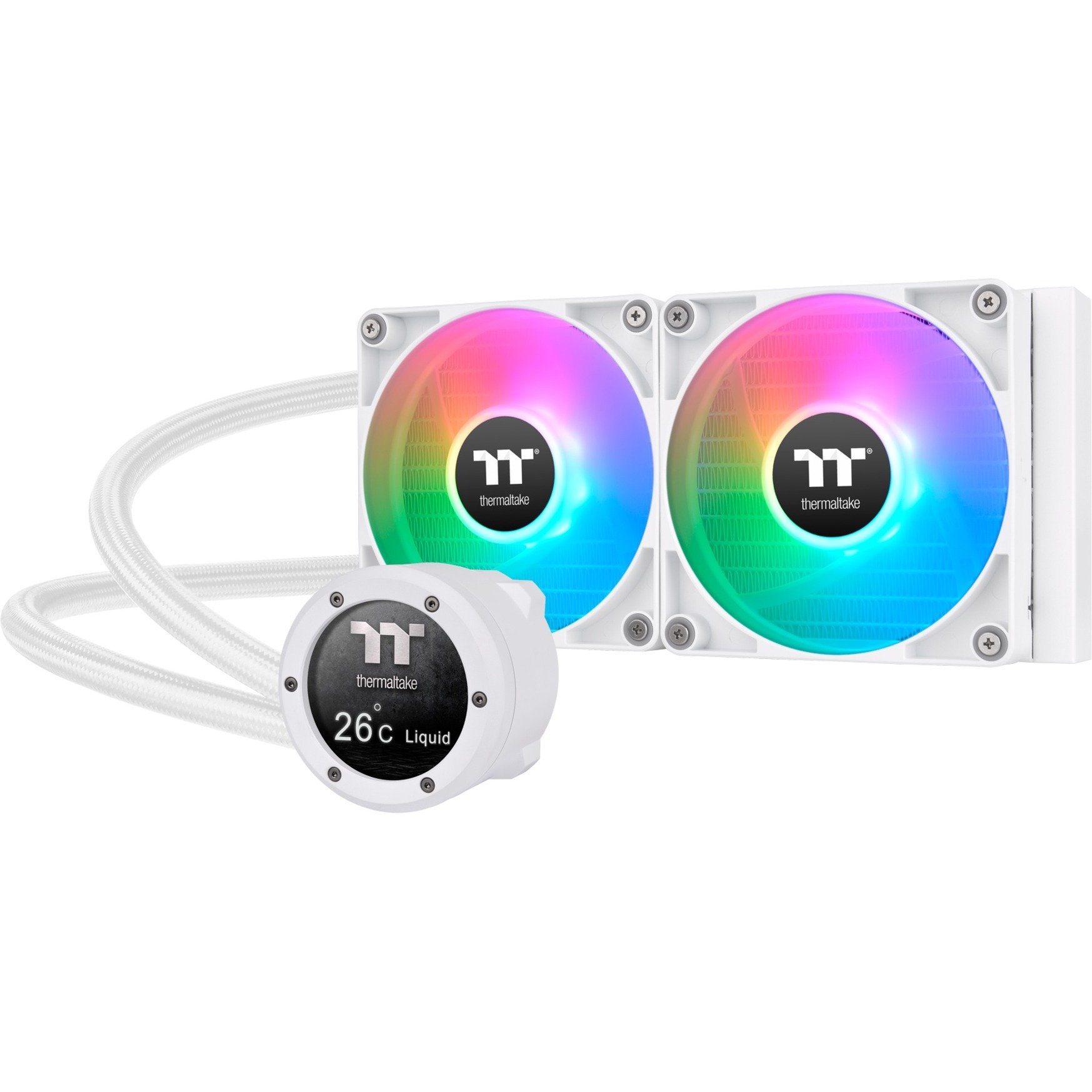 TH240 V2 Ultra ARGB Sync All-In-One Liquid Cooler Snow Edition, Wasserkühlung von Thermaltake