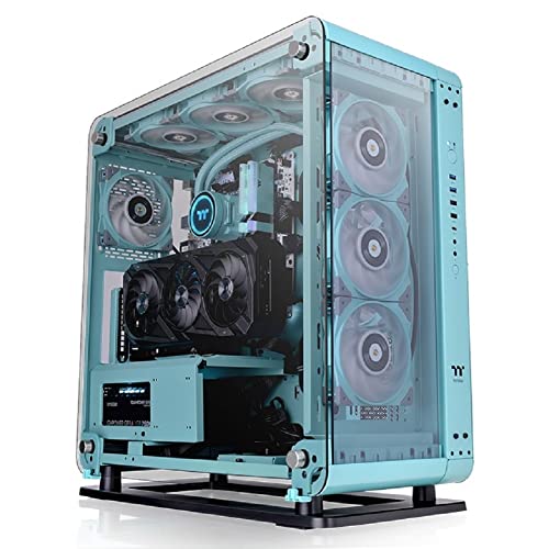 Thermaltake Core P6 TG Turquoise | Mid-Tower-ATX-PC-Gehäuse | 3 x gehärtetes 4mm Glasseitenteil | Wall Mount | türkis von Thermaltake