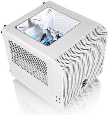 Thermaltake Core V1 Snow Edition - Mini Tower - Mini-ITX - ohne Netzteil (PS/2) - weiß - USB/Audio (CA-1B8-00S6WN-01) von Thermaltake