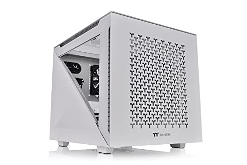 Thermaltake Divider 200 TG Air Snow | Micro-ATX-PC-Gehäuse | 2 x gehärtetes 3mm Glasseitenteil | Mesh-Panel | weiß von Thermaltake