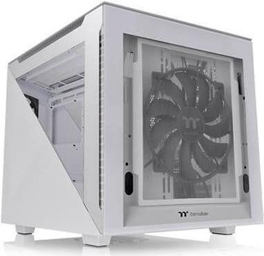 Thermaltake Divider 200 TG Snow - Micro-Case - micro ATX - windowed side panel (tempered glass) - ohne Netzteil (PS/2) - weiß - USB/Audio (CA-1V1-00S6WN-00) von Thermaltake