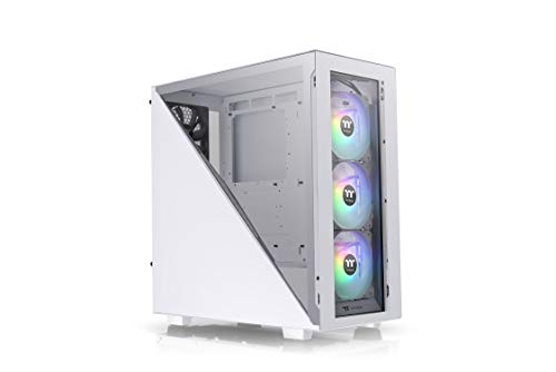 Thermaltake Divider 300 TG Snow | Midi-ATX-PC-Gehäuse | 3 x gehärtetes 3mm Glasseitenteil | weiß, CA-1S2-00M6WN-00 von Thermaltake