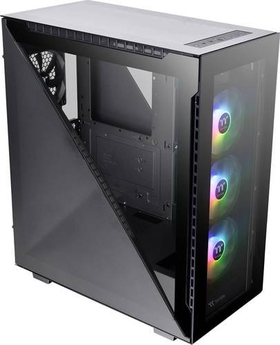 Thermaltake Divider 500 TG ARGB Midi-Tower PC-Gehäuse Schwarz 3 Vorinstallierte LED Lüfter, 1 vori von Thermaltake