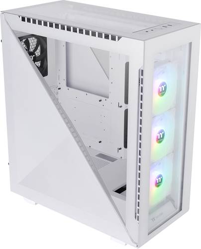 Thermaltake Divider 500 TG Snow ARGB White Midi-Tower PC-Gehäuse Weiß 3 Vorinstallierte LED Lüfte von Thermaltake