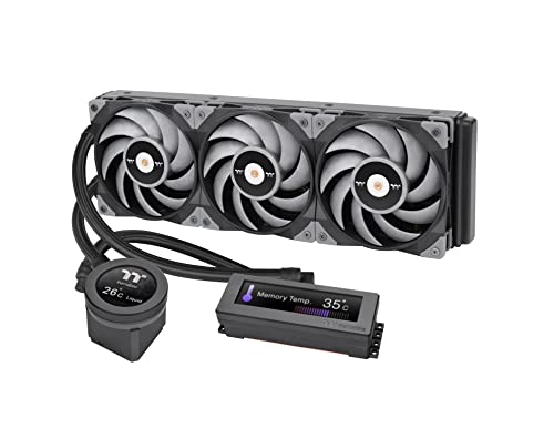 Thermaltake Floe RC Ultra 360 CPU & Memory AIO Liquid Cooler | All-In-One Liquid Cooler | LCD Display | Wasserkühlung | Gif Dateien | 3 * 12cm Lüfter von Thermaltake