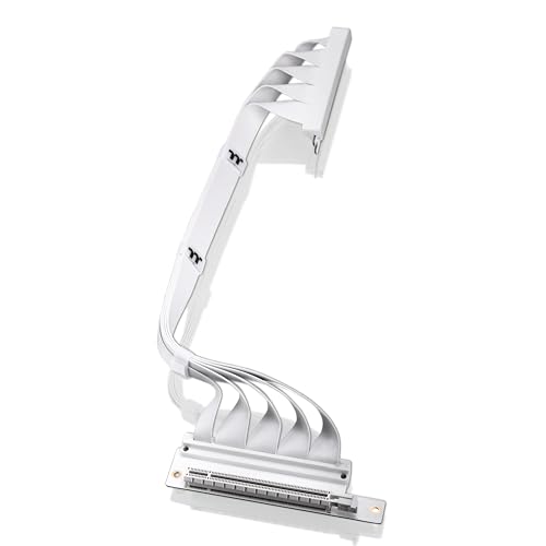 Thermaltake PCIe 4.0 Dual 90° Stecker Riser Kabel; Weiß; 16 Gbit/s Hochgeschwindigkeitsübertragung; 400 mm; EMI-Abschirmung; AC-077-CO6OTN-C1; 3 Jahre Garantie Thermaltake PCIe 4.0 Dual 90° Stecker Riser Kabel; Weiß; 16 Gbit/s Hochgeschwindigkeitsübertragung; 400 mm; EMI-Abschirmung; AC-077-CO6OTN-C1; 3 Jahre Garantie von Thermaltake