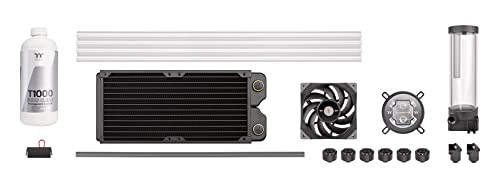 Thermaltake Pacific Tough C240 DDC Hard Tube Liquid Cooling Kit | Pure Clear Coolant | 2 Leise 120 Lüfter | für Intel und AMD Sockel | Schwarz von Thermaltake