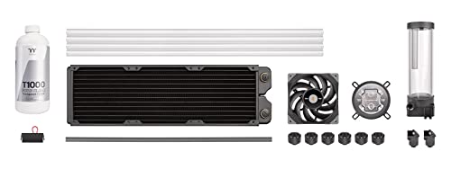 Thermaltake Pacific Tough C360 DDC Hard Tube Liquid Cooling Kit | Pure Clear Coolant | 3 Leise 120 Lüfter | für Intel und AMD Sockel | Schwarz von Thermaltake