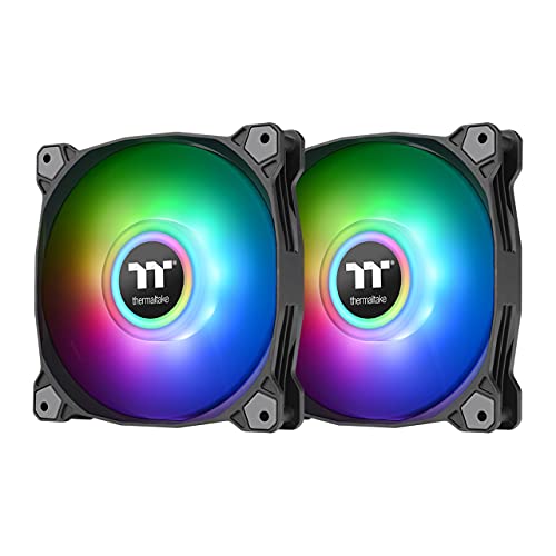 Thermaltake Pure Duo 14 ARGB Sync Radiator Fan 2-er Pack | Gehäuse-Lüfter | PWM| Adressierbare LEDs | Schwarz von Thermaltake