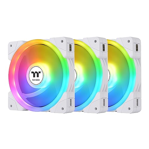 Thermaltake SWAFAN EX 12 ARGB PC-Lüfter weiß, 3 Lüfter, 500~2000 U/min, magnetischer Anschluss, umkehrbare Blätter, Synchronisierung mit MB RGB Software, CL-F169-PL12SW-A Thermaltake SWAFAN EX 12 ARGB PC-Lüfter weiß, 3 Lüfter, 500~2000 U/min, magnetischer Anschluss, umkehrbare Blätter, Synchronisierung mit MB RGB Software, CL-F169-PL12SW-A von Thermaltake