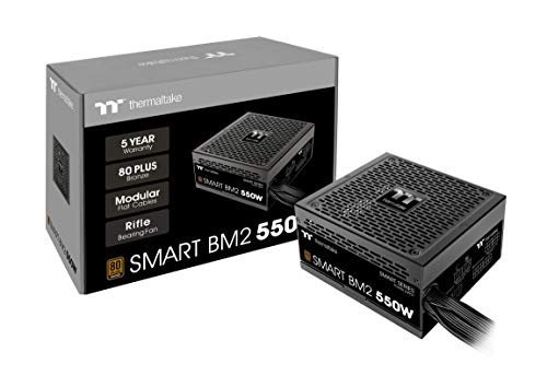 Thermaltake Smart BM2 550W | PC-ATX-Netzteil | 80-Plus-Bronze| semi-modular | leiser 140 Lüfter | EU Zertifiziert | schwarz von Thermaltake