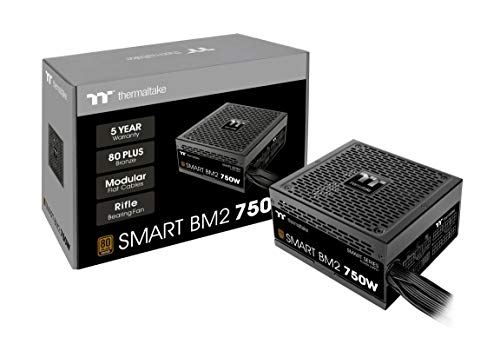 Thermaltake Smart BM2 750W | PC-ATX-Netzteil | 80-Plus-Bronze| semi-modular | leiser 140 Lüfter | EU Zertifiziert | schwarz von Thermaltake