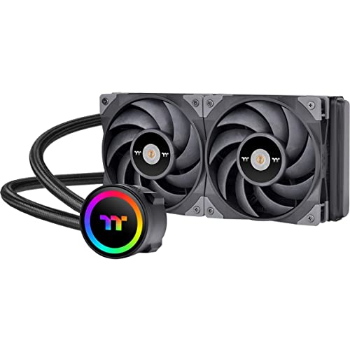 Thermaltake TOUGHLIQUID CL-W319-PL12BL-A Motherboard Sync Edition AMD/Intel LGA1200 Ready All-in-One Liquid Cooling System 240 mm High Efficiency Radiator CPU Cooler von Thermaltake