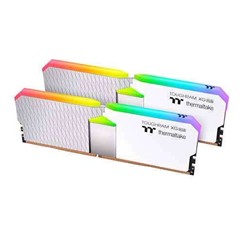 Thermaltake TOUGHRAM XG RGB DDR4 4000MHz 64GB C19 (32GB x 2) 16,8 Millionen Farben RGB Alexa/Razer Chroma/5V Motherboard Syncable RGB Memory RG06R432GX2-4000C19B Weiß von Thermaltake
