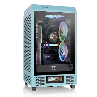 Thermaltake The Tower 200 Mini-Tower Mini-ITX Gehäuse mit Sichtfenster Turquoise von Thermaltake