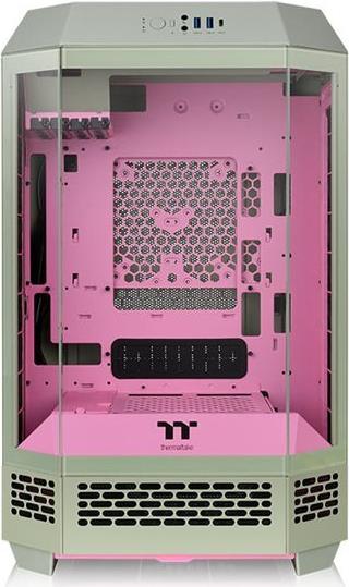 Thermaltake The Tower 300 - Micro Tower - mini ITX / micro ATX - Seitenteil mit Fenster (gehärtetes Glas) - keine Spannungsversorgung (PS/2) - Matcha-Pflaume - USB/Audio (CA-1Y4-00SJWN-00) von Thermaltake