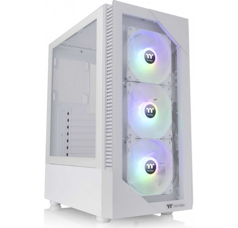 Thermaltake Thermaltake View 200 TG ARGB Gehäuse Mid Tower Weiß Computer-Kabel, Elegantes weißes Design Thermaltake Thermaltake View 200 TG ARGB Gehäuse Mid Tower Weiß Computer-Kabel, Elegantes weißes Design von Thermaltake